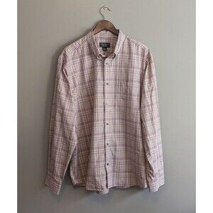 Eddie Bauer Mens XL Shirt Plaid Long Sleeve Button Down No Wrinkle Big Tall